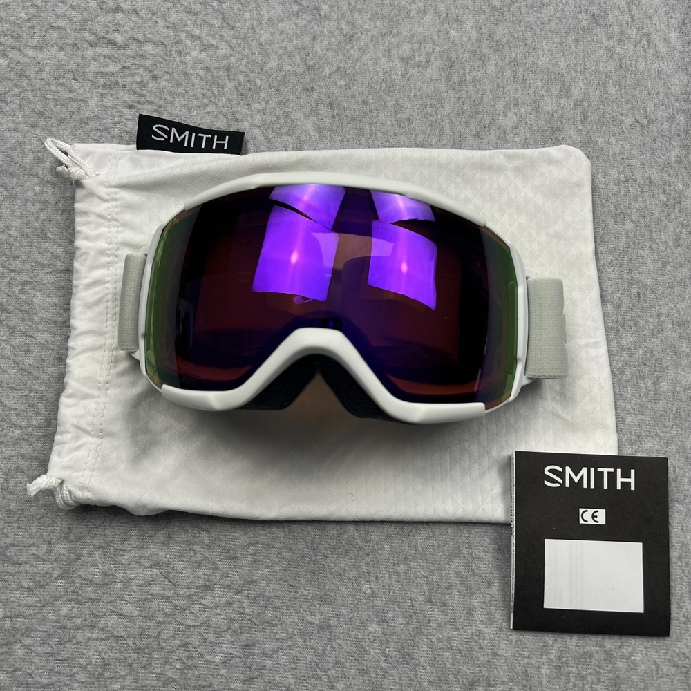 Smith Showcase Snow Goggles White ChromaPop Lens Snow Ski + Bag